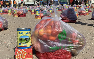 توزيع 600 طرد غذائي و300 وجبة جاهزة على اللاجئين اليمنيين بجيبوتي